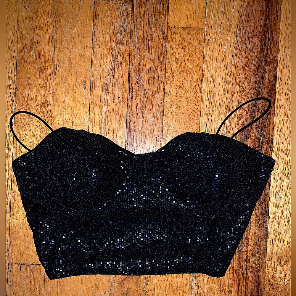 Vintage 90’s sequin crop top with padding